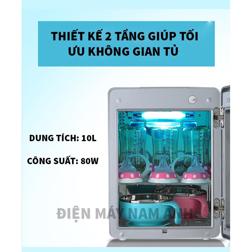Máy sấy tiệt trùng tia UV, Ozone đa năng, sấy khô, tiệt trùng quần áo, khăn, đồ lót, đồ dùng em bé