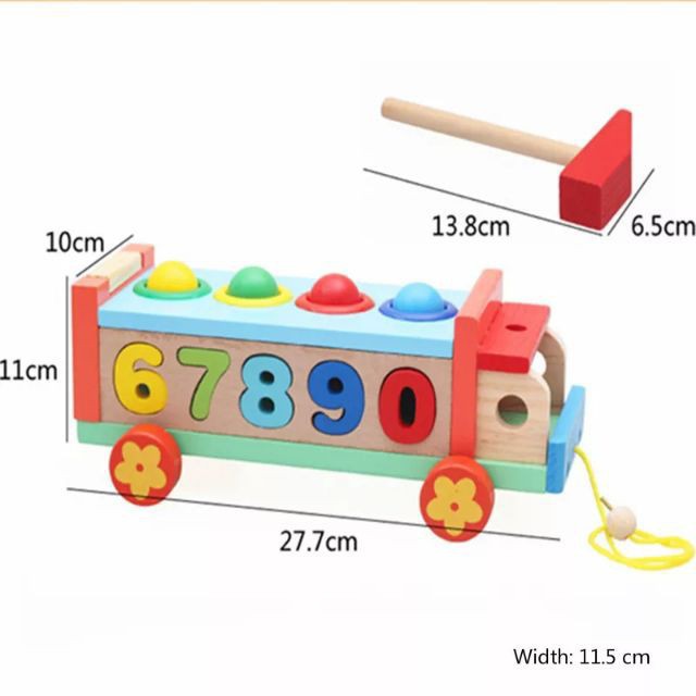 [HCM-GIÁ SỈ]  Nhà Thả Số Đập Bóng  Đồ Chơi Gỗ Montessori ,An Toàn,Màu Sắc Đẹp,Bé Luyện Kỹ Năng Tay và Số Học