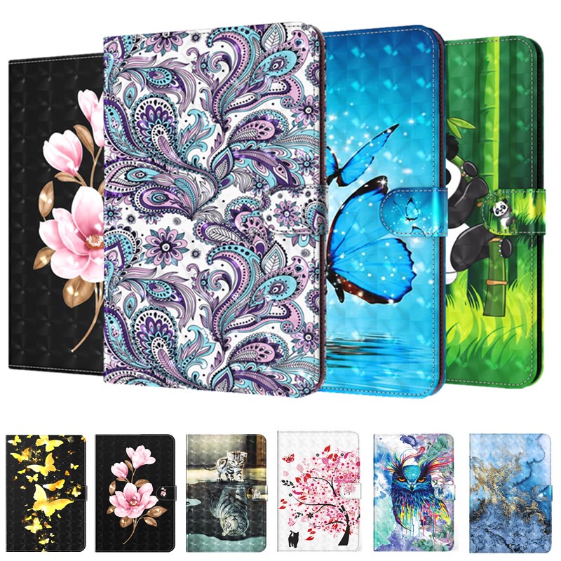 Bao Da Máy Tính Bảng Nắp Gập In Hình Động Vật 3D Cho Lenovo Tab M10 FHD Plus 10.3'' TB-X606X M10 Plus 2020