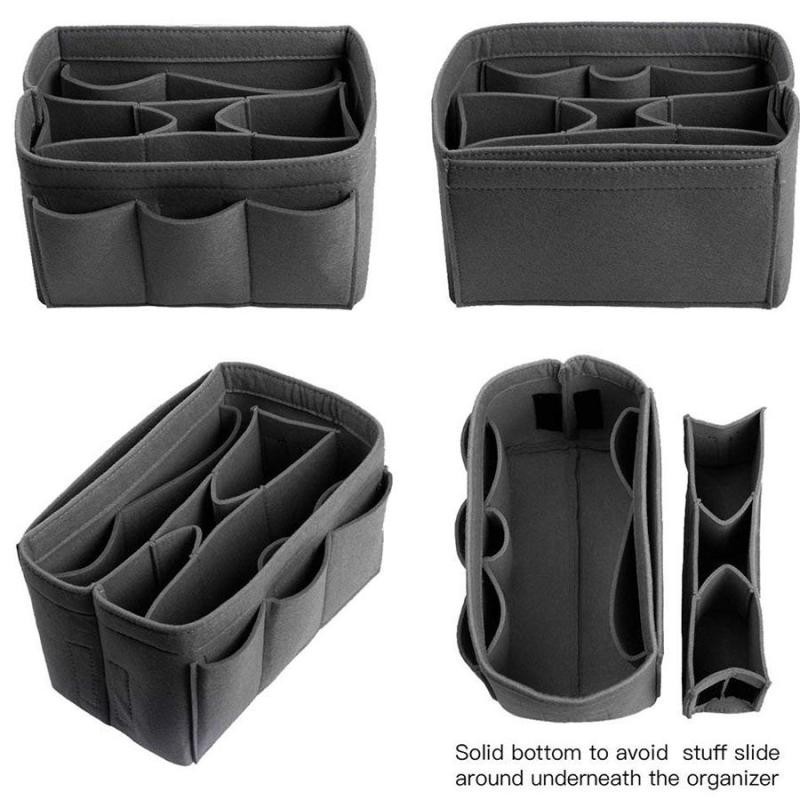 Ngăn đựng đồ chèn bên trong túi xách EVERTONER đa năng tiện dụng bằng vải nỉ cao cấp