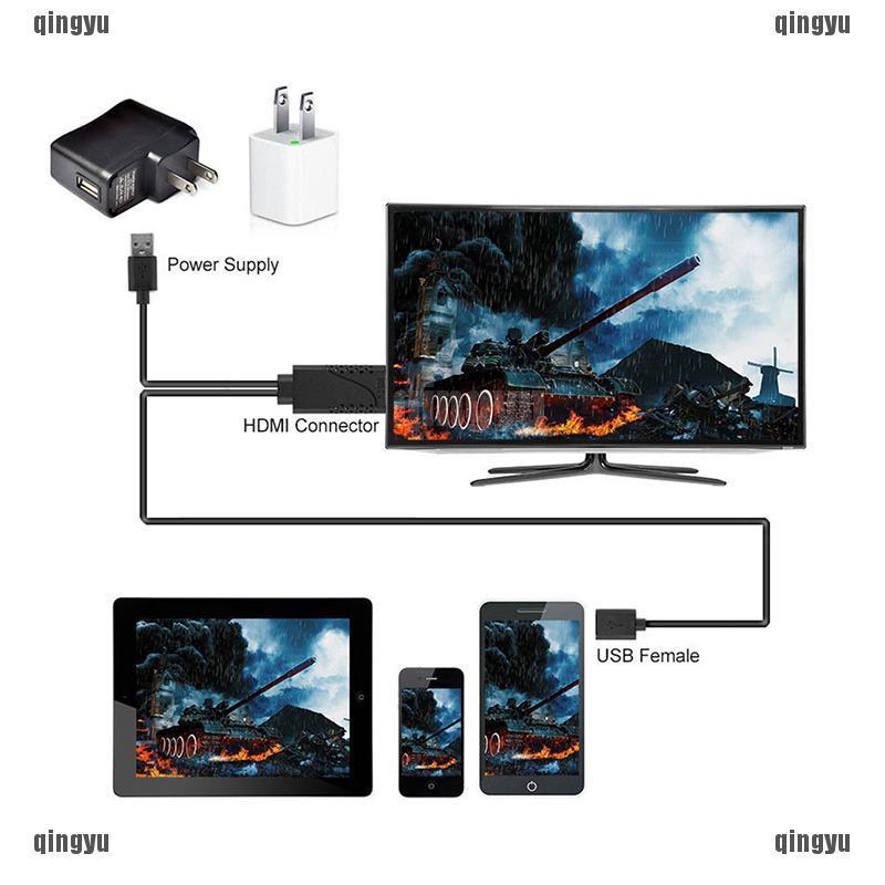 ❤❤ Cáp Chuyển Đổi 2 Trong 1 Từ Cổng USB Cái Sang HDMI Đực HDTV Dành Cho IOS Android