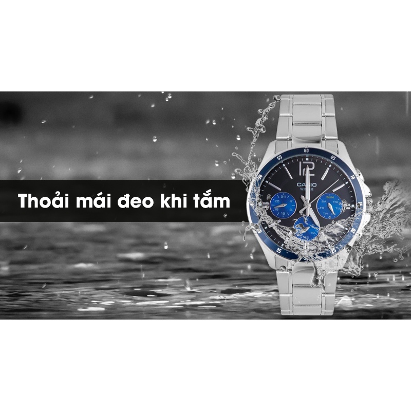 Đồng hồ nam Casio MTP dây kim loại chính hãng Anh Khuê MTP-1374D-2AVDF