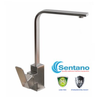 [XOAY 360] Vòi rửa chén nóng lạnh KIỂU VUÔNG DẸP inox 304 gắn chậu rửa chén inox TẶNG KÈM CẶP DÂY NÓNG LẠNH