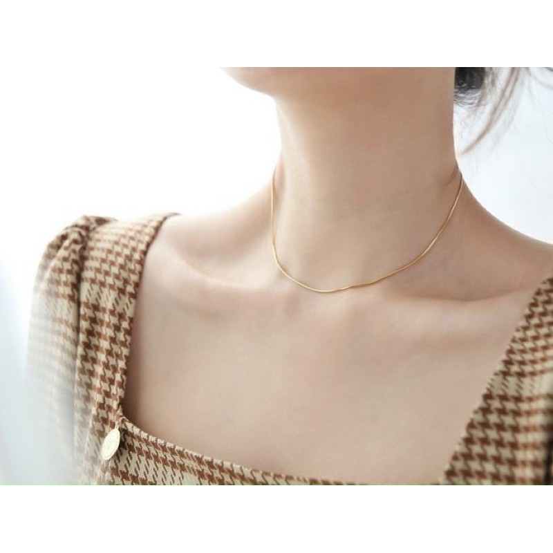 DÂY CHUYỀN TITAN DÂY MÌ Trơn Ko Mặt Ko Đen Gỉ