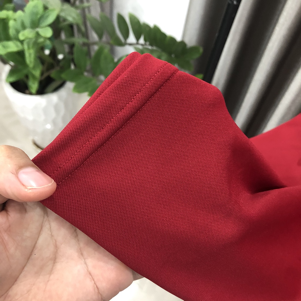 Áo Thun Có Cổ Polo Cá Sấu 4 Chiều Cổ Bẻ Màu Đỏ Đô Form Xuông Dùng Cho Nam Và Nữ