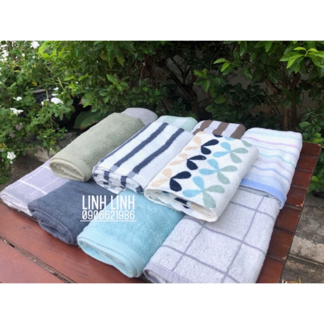 Khăn gội đầu cotton Organic xuất Nhật 35x75cm (+-5cm)