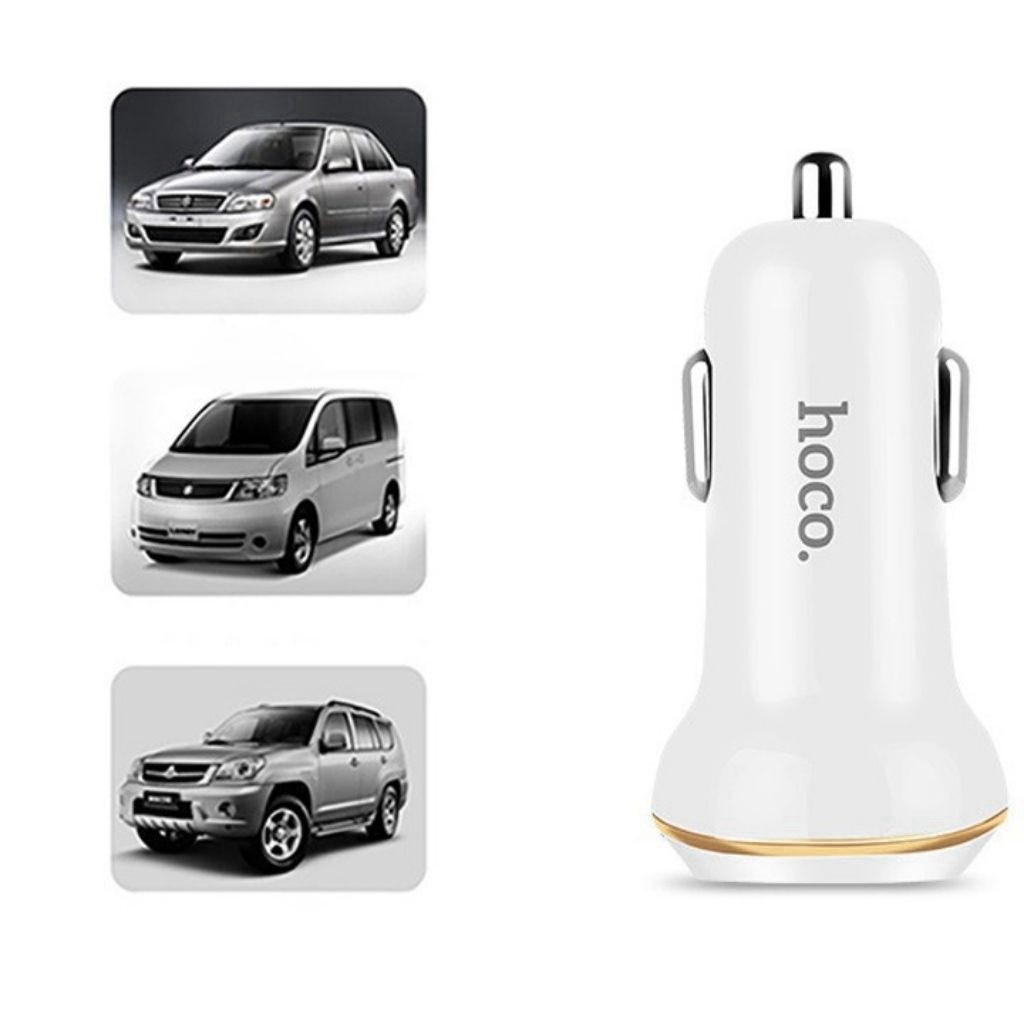 Tẩu Sạc Nhanh ÔTô ✔ Tẩu Sạc Xe Hơi Hoco Z1 2 Cổng 2.1A Chính Hãng
