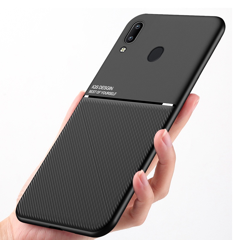 Ốp Điện Thoại Da Có Nam Châm Kim Loại Sang Trọng Cho Samsung Galaxy A10 A10S A20 A30 A30S A50 A50S A70