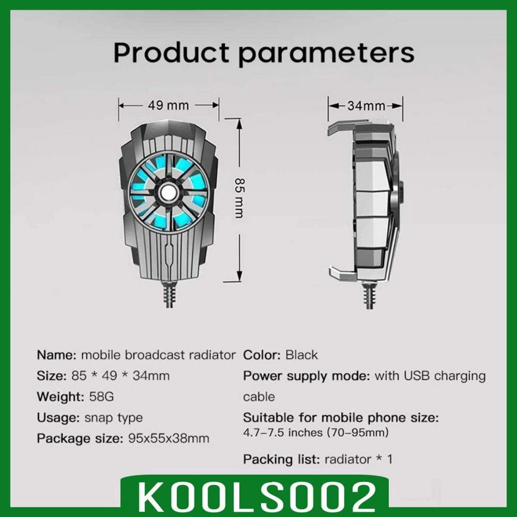 Quạt Tản Nhiệt Bán Dẫn Koolsoo2 Cho Điện Thoại 4.7 &quot;- 7.5&quot;