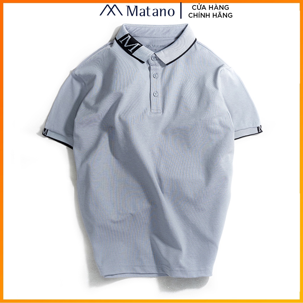 Áo phông polo nam có cổ MATANO - Áo thun nam cổ trụ bẻ, vải cá sấu cotton cao cấp, bo cổ dệt họa tiết M độc quyền 032 | BigBuy360 - bigbuy360.vn