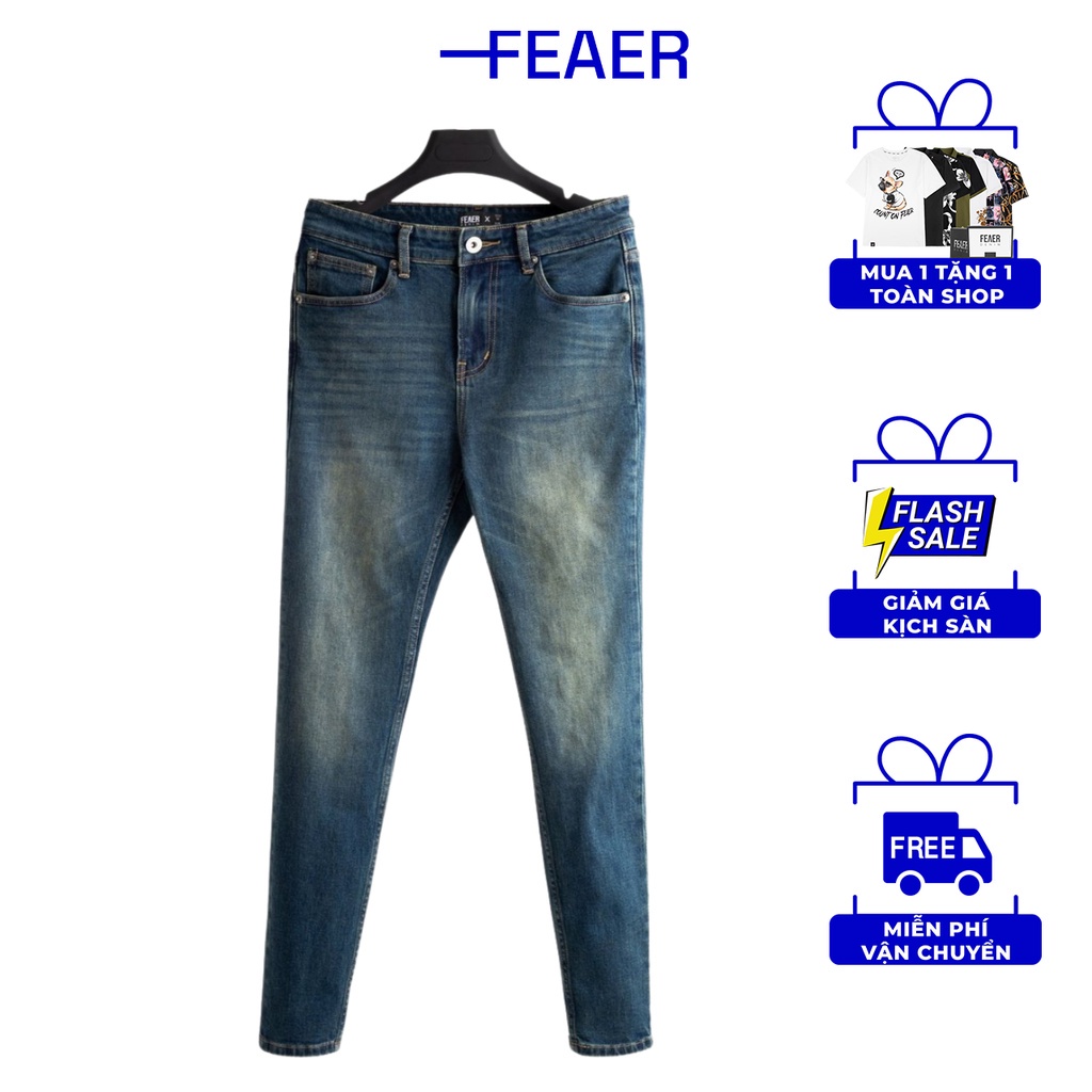 Quần jean nam FEAER DENIM chất co dãn thoáng khí vải bền bỉ SKINNY FIT THE 90S ⚡