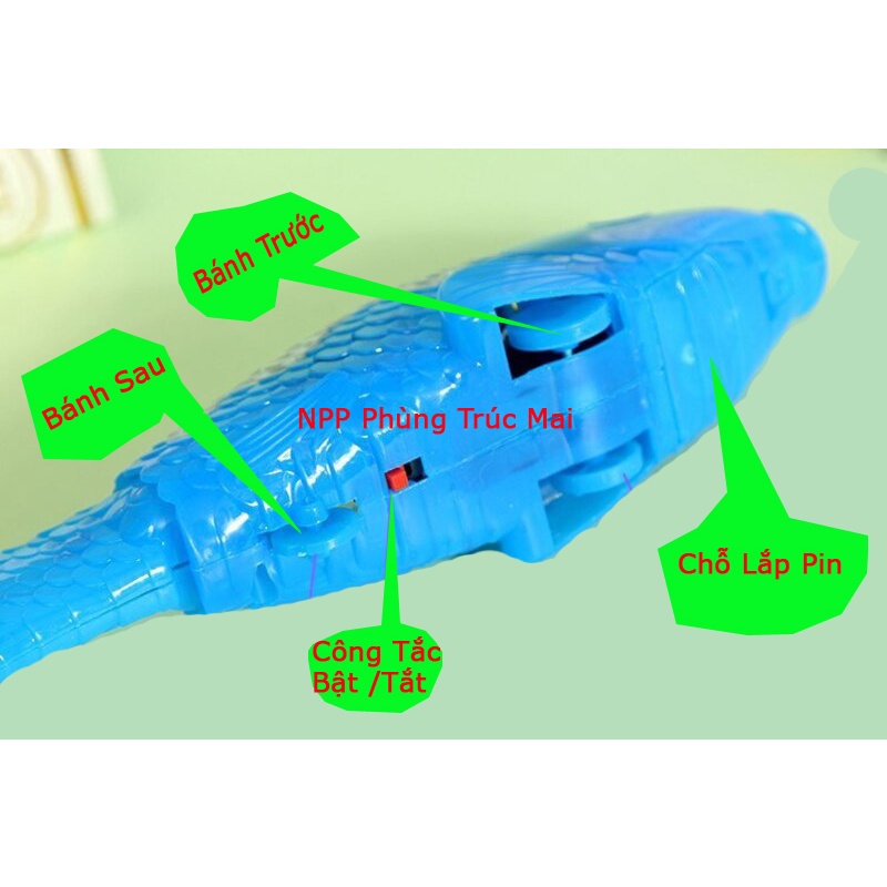 Lồng đèn trung thu cá chép có đèn vẫy đuôi chạy được cá robot cá điện vui tết trung thu truyền thống đèn lồng trung thu