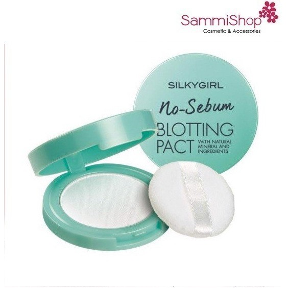 Phấn Phủ Khoáng Dạng Nén Silky Girl No-Sebum Blotting Pact Kiềm Dầu 7g