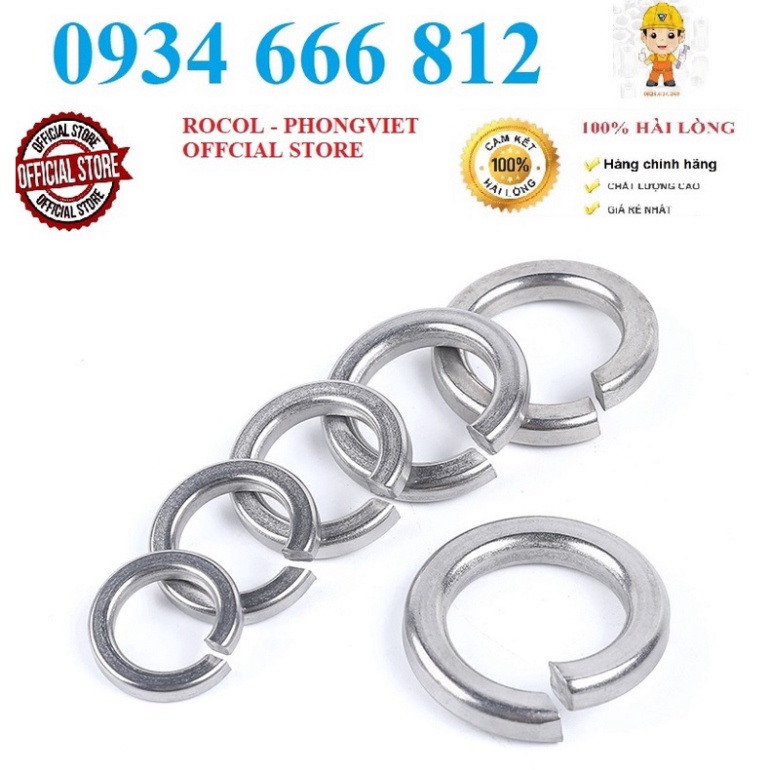 Set 50c và  20c Long đen vênh đen cấp bền 8.8 M3, M4, M5, M6,M8, M10,M12