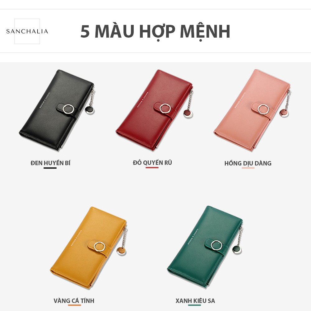 [Mã WABRWB24 giảm 30K đơn 99K] Ví nữ đẹp cầm tay dáng dài da mềm cao cấp chính hãng Sanchalia SC1309 | BigBuy360 - bigbuy360.vn