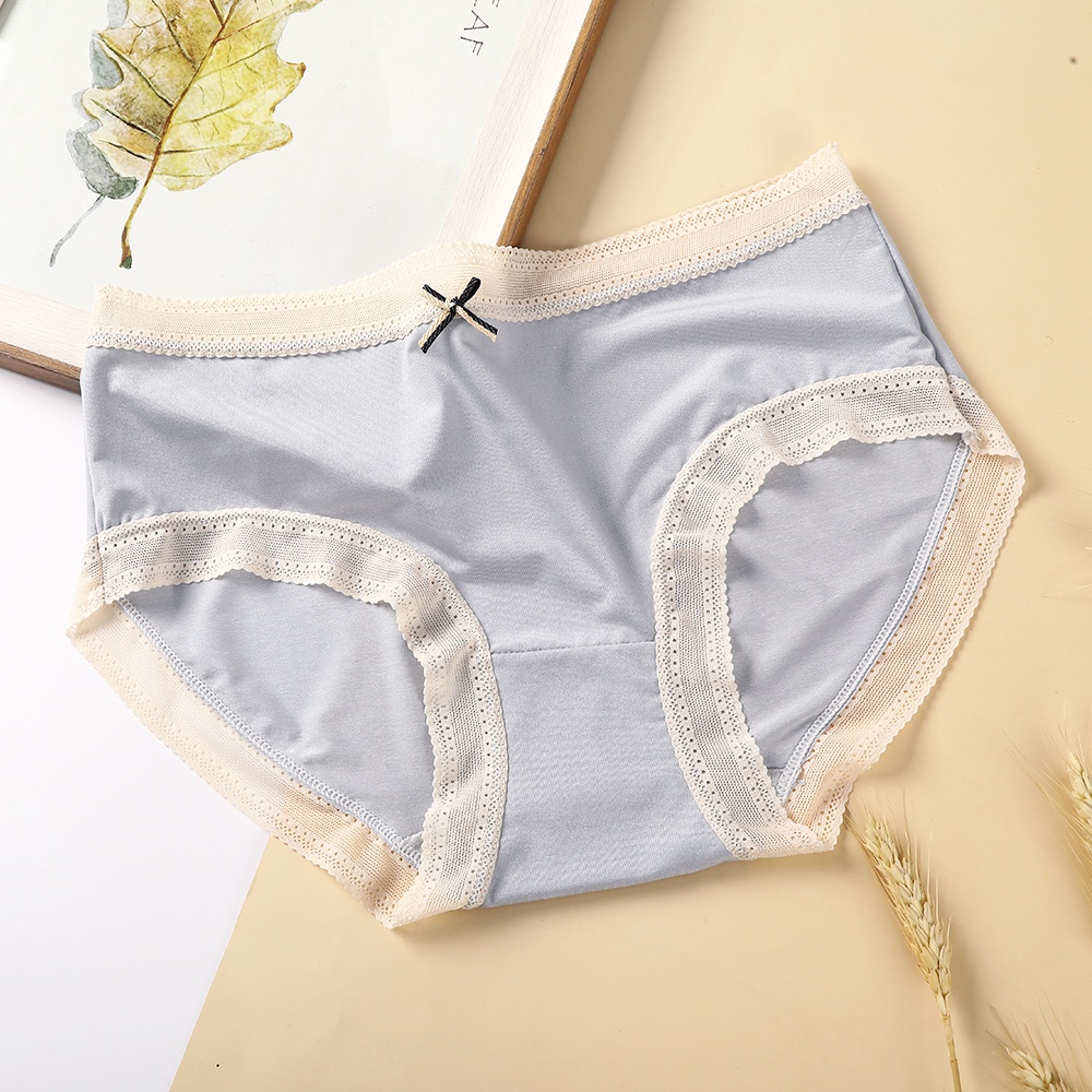 Quần lót Aijolen bằng lụa lạnh mỏng không đường manh thoáng khí thời trang cho nữ