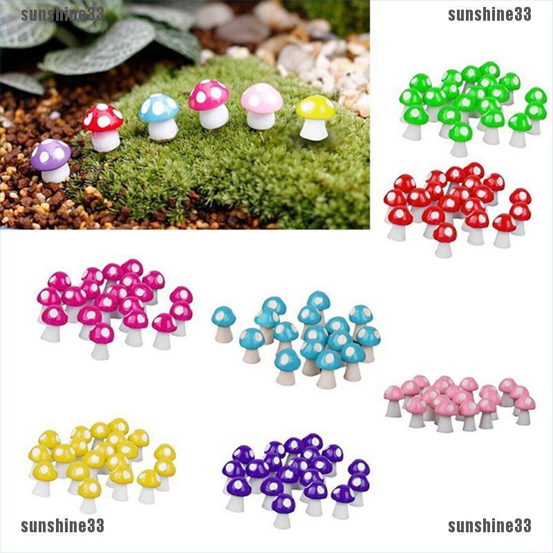 Set 10 / 20 Nấm Mini Dễ Thương Dùng Để Trang Trí Vườn Cây