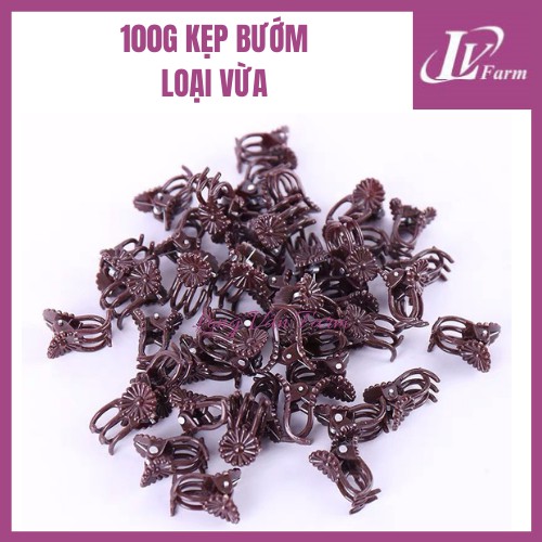 100G Kẹp Bướm Nhựa Loại Nhỡ Vừa - Kẹp Hoa Lan, Cây Cảnh (Hơn 100 cái)