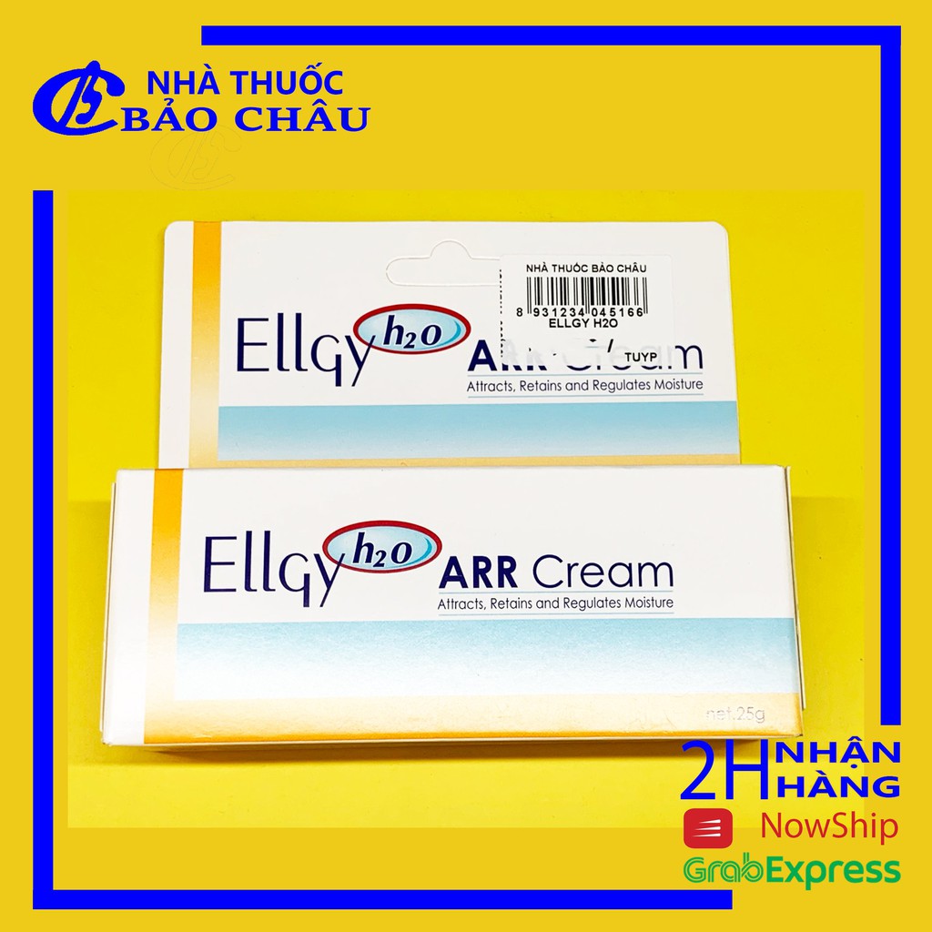 ELLGY H2O ARR Cream tuýp 25g kem dưỡng ẩm da tay và toàn thân [nhathuocbaochauq6]