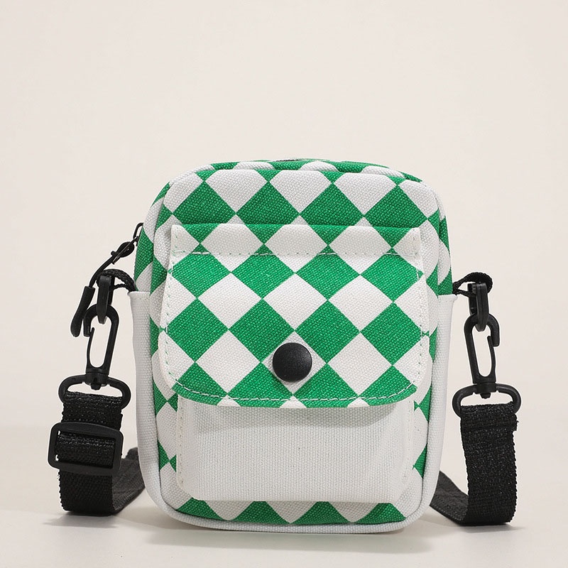 Túi đeo vai IELGY vải canvas kẻ sọc xinh xắn thời trang dành cho nữ