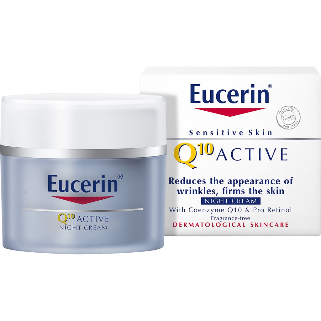 Eucerin Kem Dưỡng Ẩm Chống Lão Hóa Ban Đêm Q10 Active Night Cream 50ml