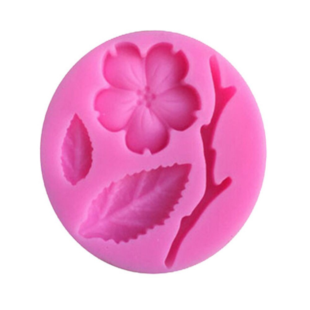 Khuôn Silicone Làm Bánh Kẹo Hình Hoa Lá Diy