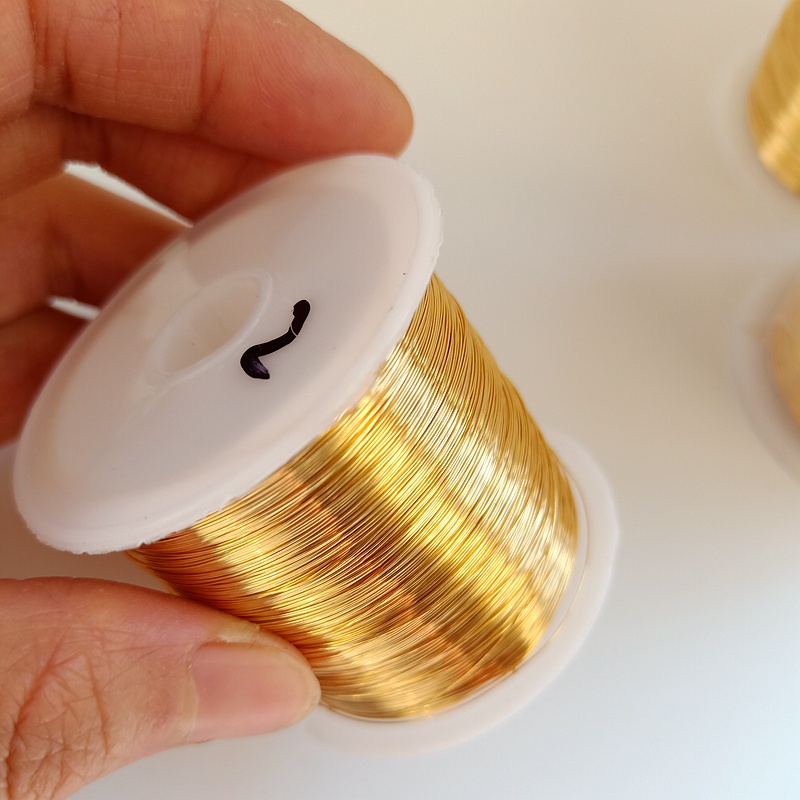 Cuộn Dây Đồng Mềm Mạ Vàng 14k Dài 100m Tự Làm Trang Sức Tiện Lợi
