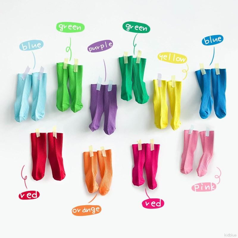 Set 3 cặp vớ cotton phối màu trơn xinh xắn dành cho bé