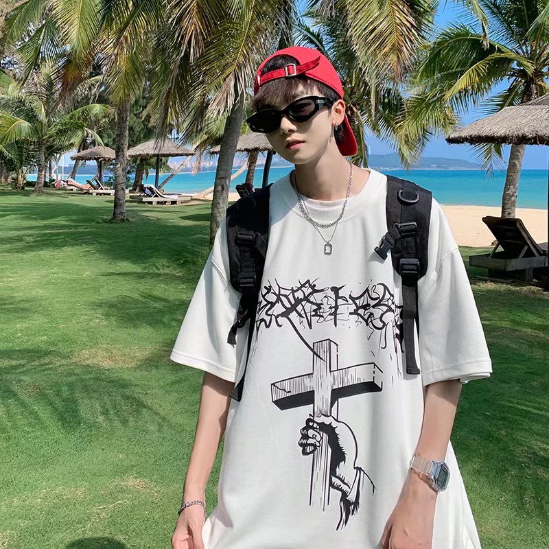 Áo Thun Nam Tay Ngắn In Chữ Thời Trang