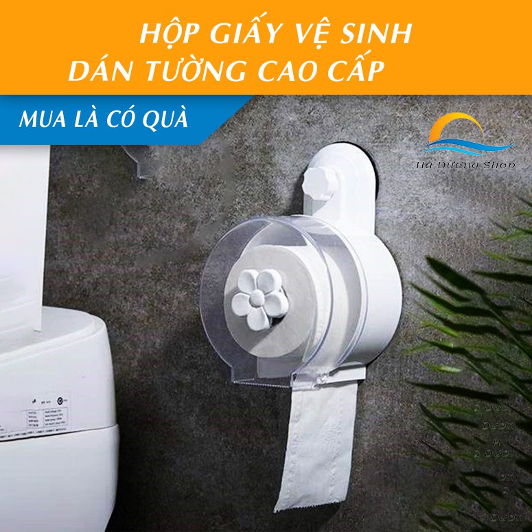 [FLASH SALE 3 NGÀY] Hộp giấy vệ sinh HADU dạng cuộn nhỏ dính tường chống nước đa năng cao cấp - Hạ Dương Shop