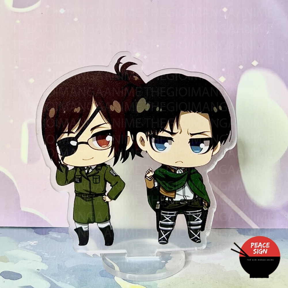 Mô hình Standee Mini ATTACK ON TITAN Đại Chiến Titan Levi Hanji Eren Mikasa The Final Season mica acrylic trưng bày