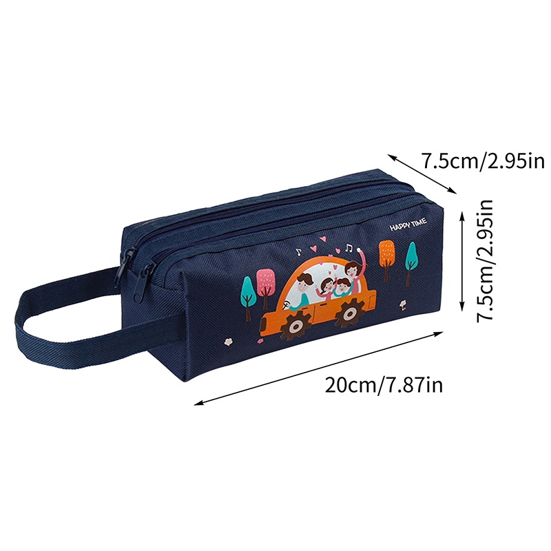 Túi Đựng Bút Chì Hai Lớp In Chữ Estuche Escolar Piornik Szkolny Cỡ Lớn Đa Năng