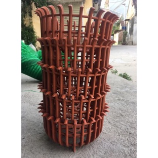 Combo 5 chậu trồng lan bí ngô giả gỗ 25x12cm - LB25