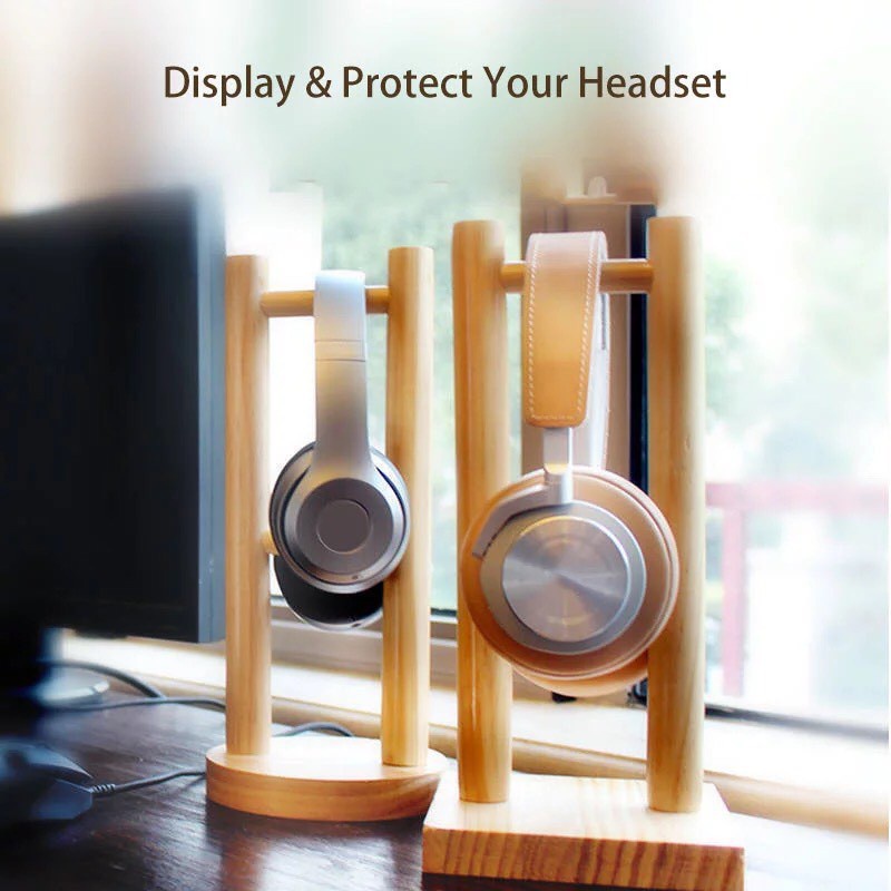 Giá Treo Tai Nghe, Kệ Đỡ HeadPhone Bằng Gỗ Thông Tự Nhiên Tinh Tế