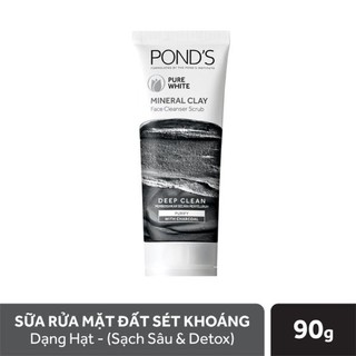 Sữa rửa mặt pond's đất sét khoáng detox sạch sâu 90g