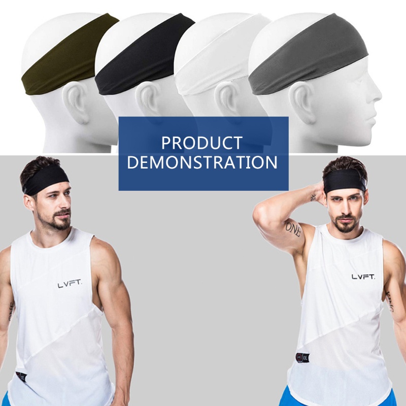 Bộ 4 Băng Đô Co Giãn Chống Trượt Chống Mồ Hôi Dùng Tập Thể Thao Cho Nam