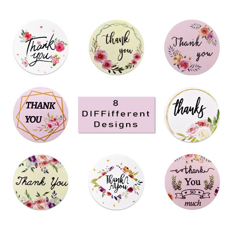 100 sticker dán thank you