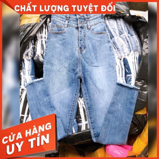 [ Mã FAGREEN55 giảm 10% tối đa 30K đơn 99K] Quần jeans ôm lưng cao 2 nút dáng siêu dài- hình thật chính chủ | WebRaoVat - webraovat.net.vn
