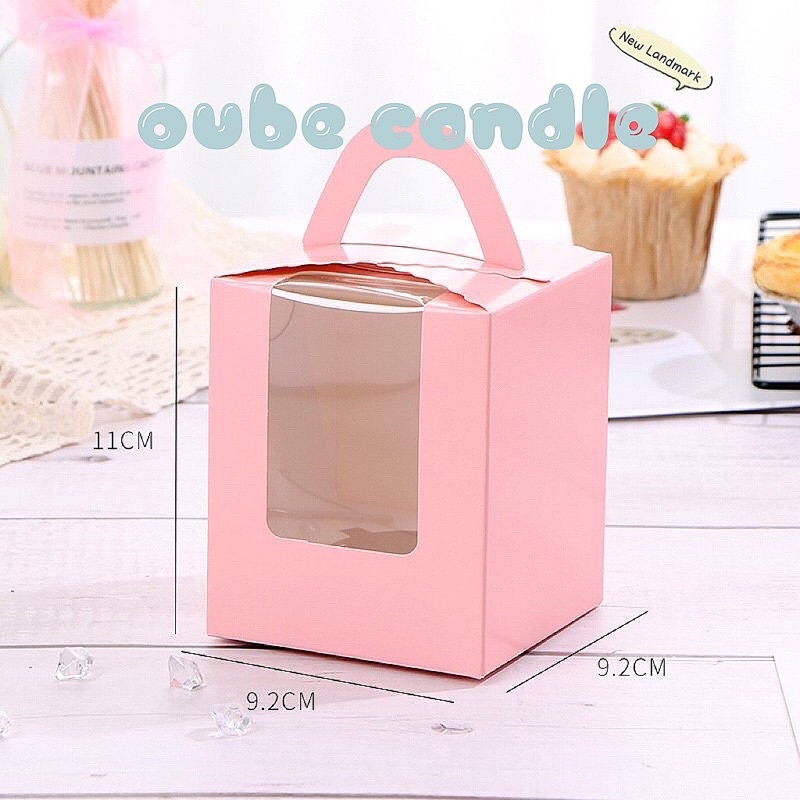 HỘP ĐỰNG NẾN/BÁNH CUPCAKE | Hộp Quà Cực Xinh | Quà Tặng Dễ Thương | Oube Candle NT4