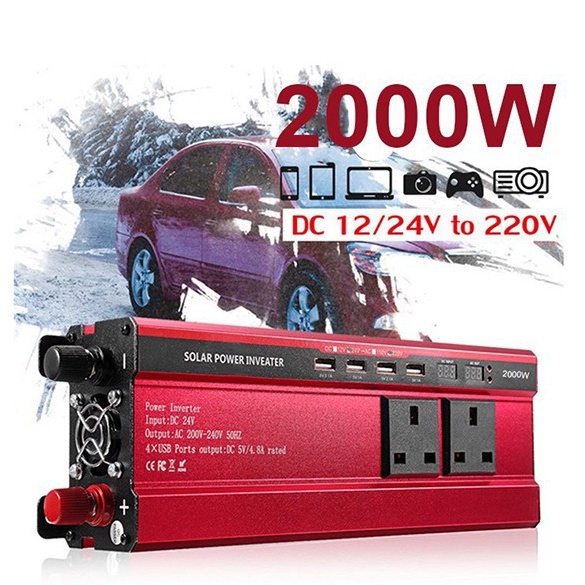 Máy kích điện ac quy, đổi nguồn điện từ 12v lên 220v 2000W