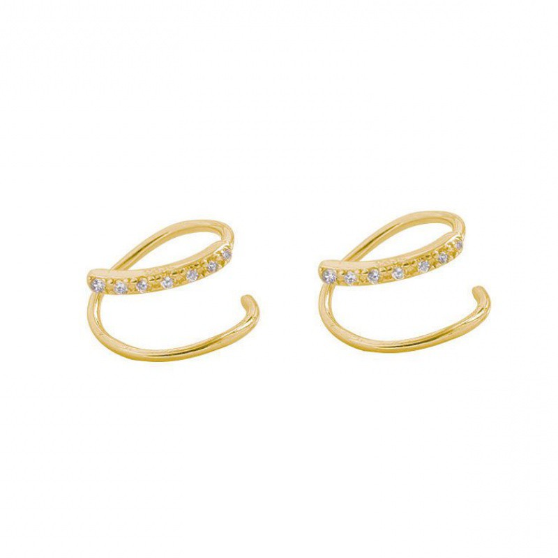 Bông tai dáng tròn kiểu dáng đơn giản phong cách Hàn Quốc A717