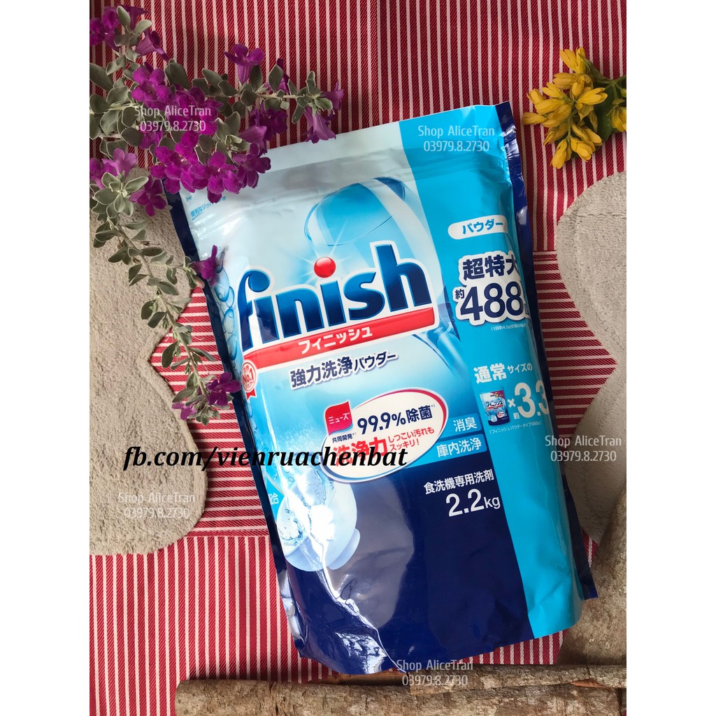 Bột rửa chén bát Finish, (Dùng cho máy rửa chén bát)