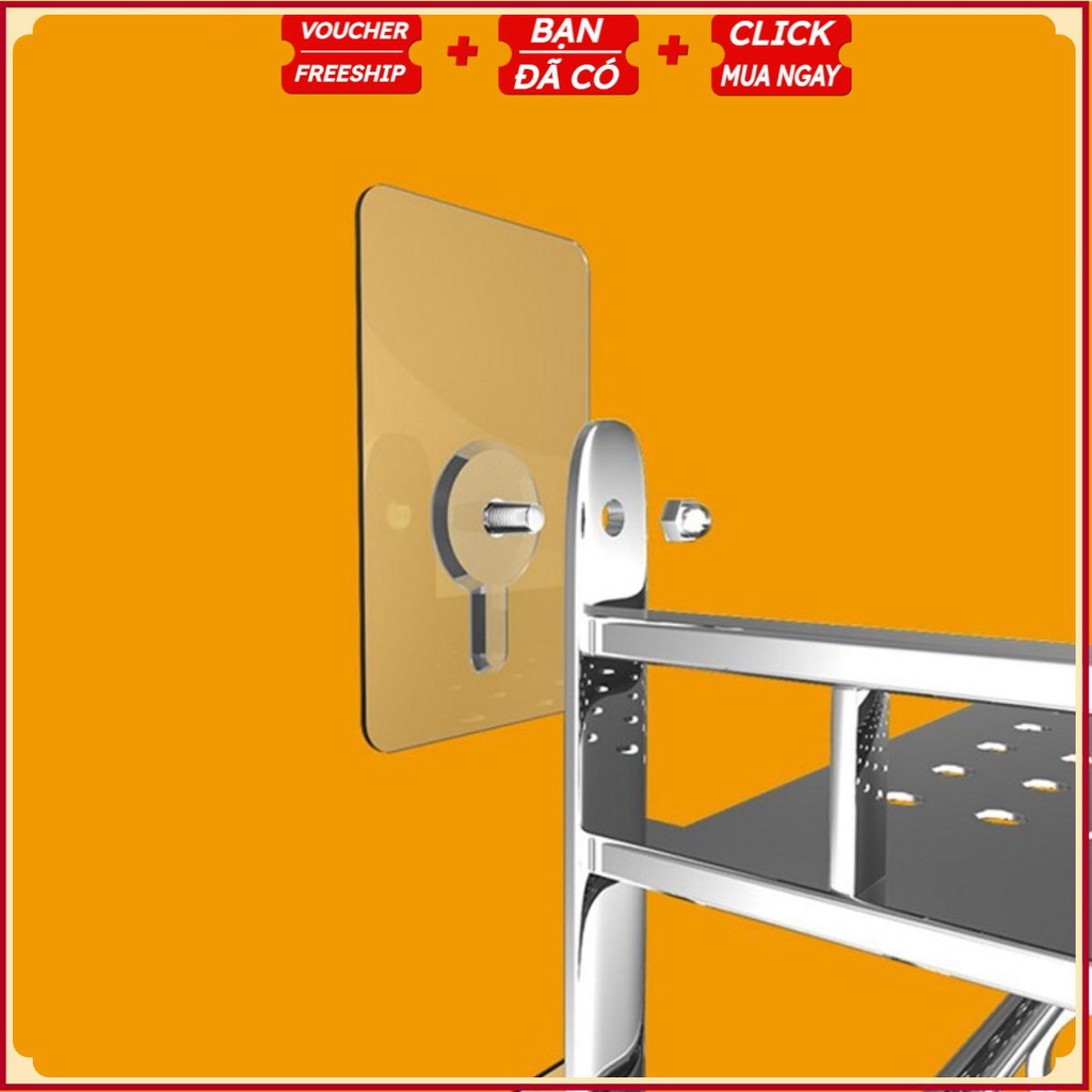 Miếng Dính Có Chốt VÍT ỐC T2020 - Cố Định Treo GIỮ KỆ Inox Siêu Chắc Không Phải Khoan Tường (Chịu 10Kg)