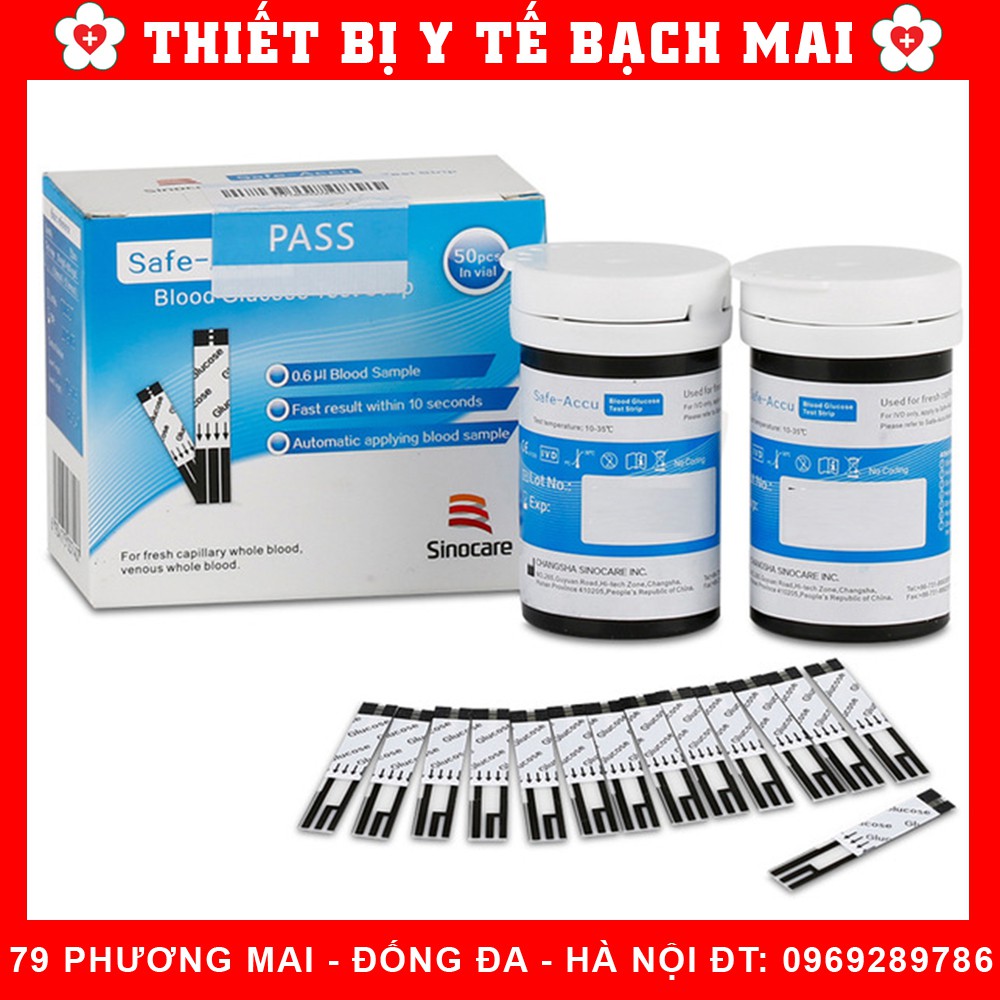 [Combo 50 Que+50 Kim] Que Thử Tiểu Đường Safe - Accu SINOCARE