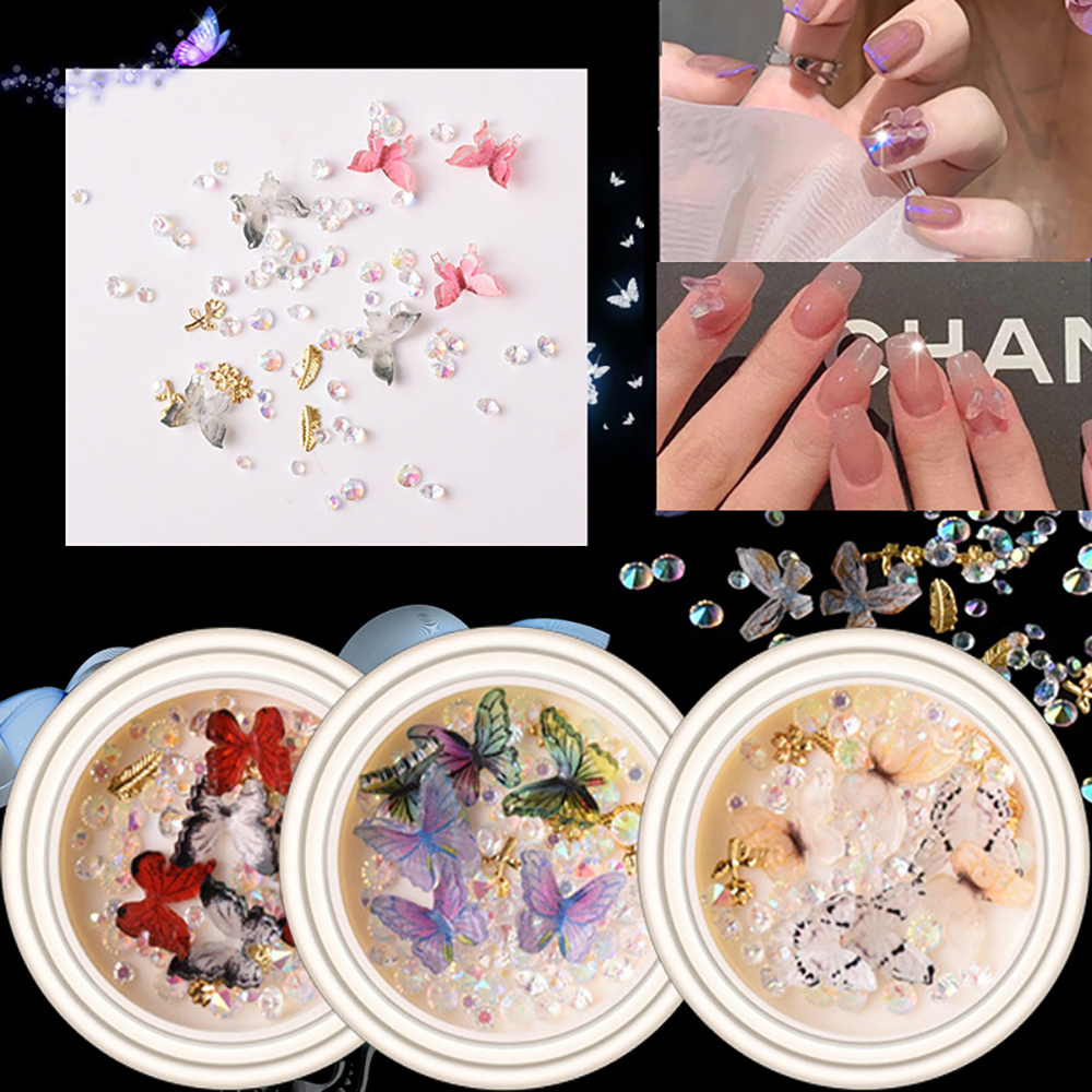 Hộp Hạt Phụ Kiện 3D Trang Trí Móng Tay