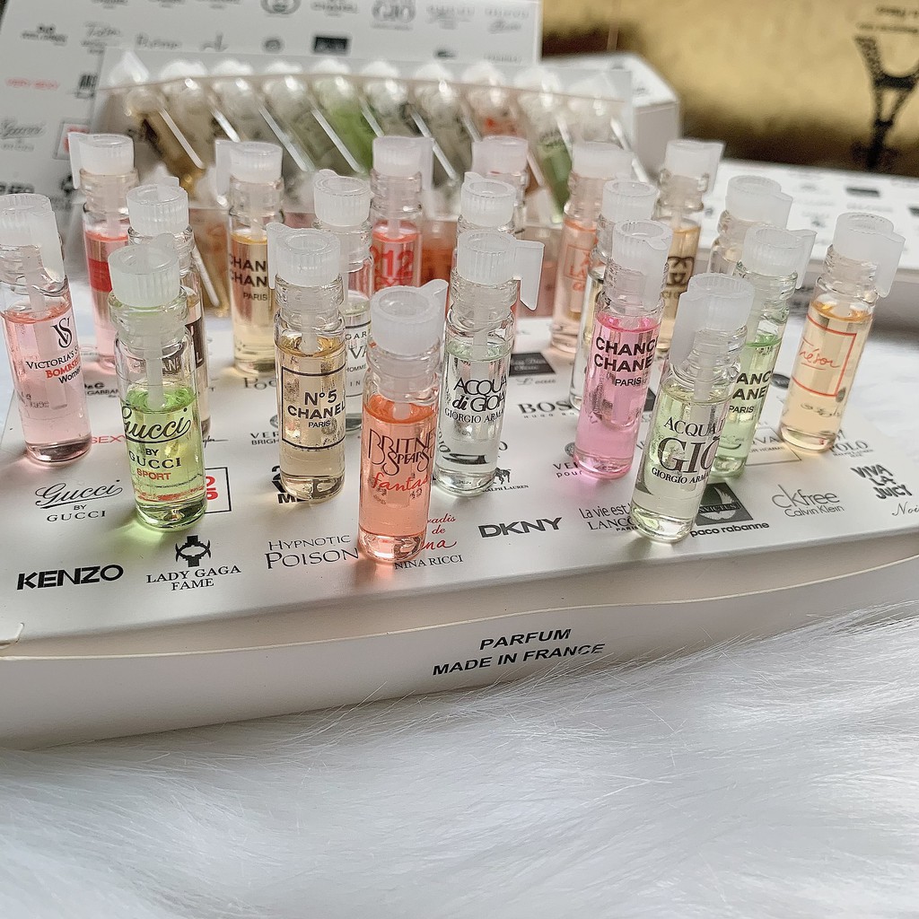 1 BỘ TEST NƯỚC HOA TRẮNG 20 ỐNG 2ML/ ỐNG