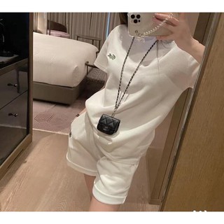 set bộ thun đùi cá sấu cổ tròn cho nữ