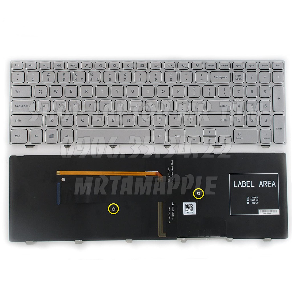 (KEYBOARD) BÀN PHÍM LAPTOP DELL 7537 (US) dùng cho Inspiron 15 7000, 7535 7537