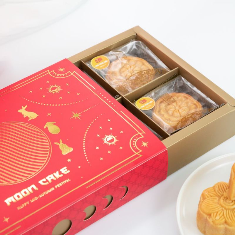 Bộ túi hộp 6 bánh trung thu 50-75gr Singapore cao cấp