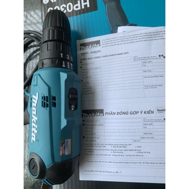 Máy khoan búa và vặn vít(10mm) Makita HP0300